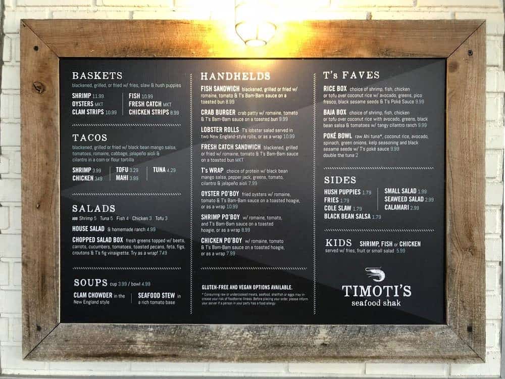 timotis menu