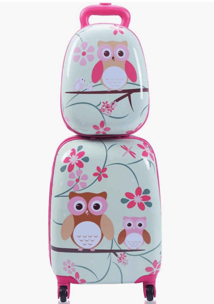 Owl Kids Travel Hard Shell Suitcase Set W/Backpack