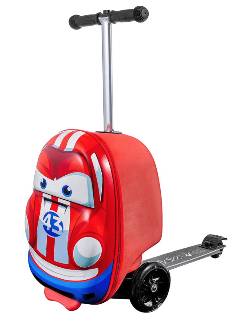 kids suitcase with scooter
