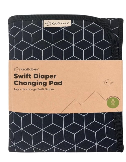 picture of portable diaper changing pad folded up for easy travel