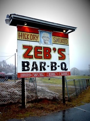 zebs bbq danielsville sign